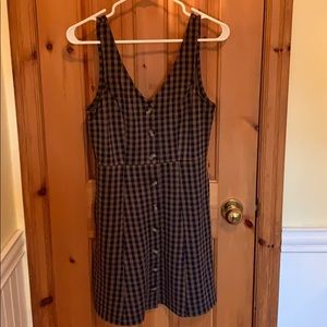 Brown plaid dress
